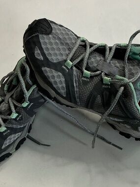 Merrell Grassbow air hiking granite and mint shoes size 7.5